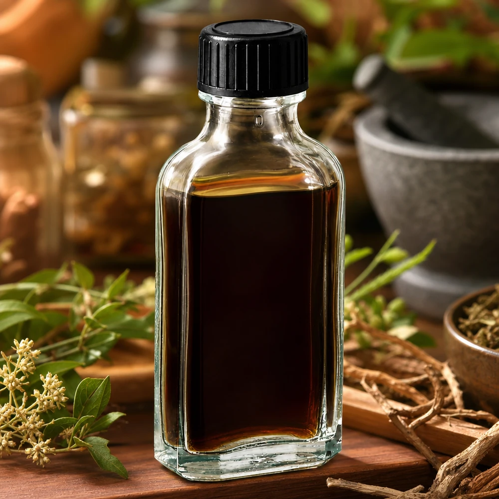 Petite bouteille rectangulaire en verre de 50 ml avec joint en EPE, pour huiles essentielles et teintures