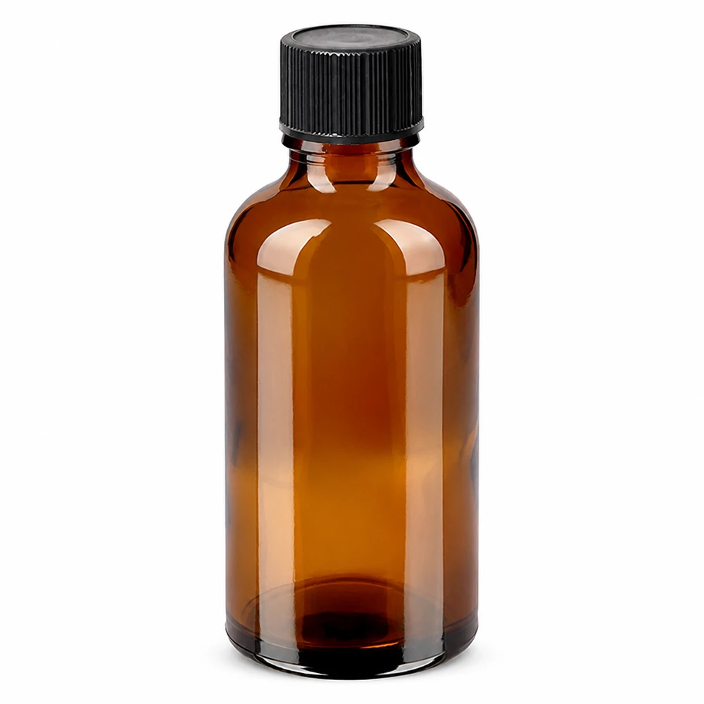 50ml flacon compte-gouttes. 1mm noir STD BrownLine UT18/50 Protection UV Flacon compte-gouttes 50ml brun avec bouchon noir pour substances sensibles à la lumière