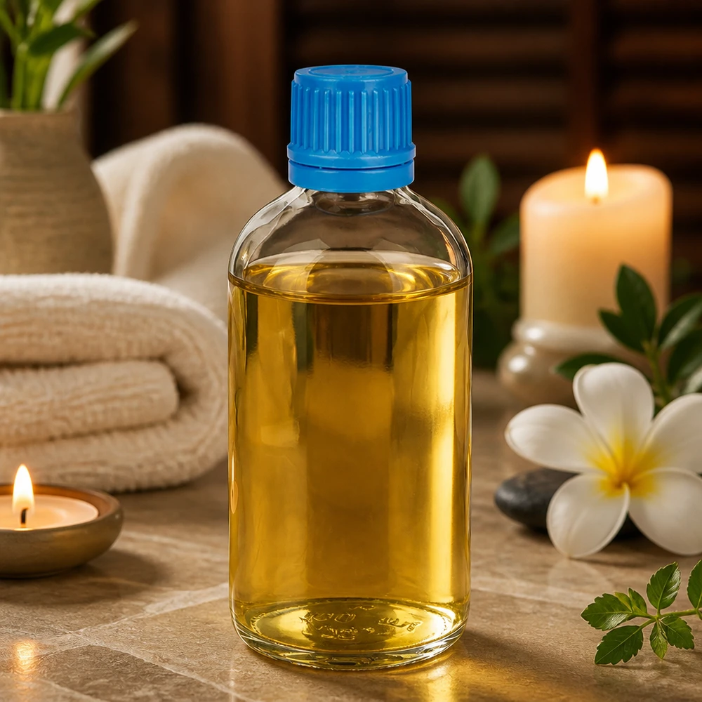 Flacon 100ml 11mm SV bleu OV ClearLine UT18/100 Flacon ClearLine de 100 ml avec bouchon de sécurité enfant bleu de 11 mm, dans une ambiance spa