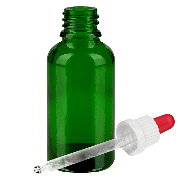 Flacon à pipette 30ml blanc/rouge OV GreenL. UT18/30