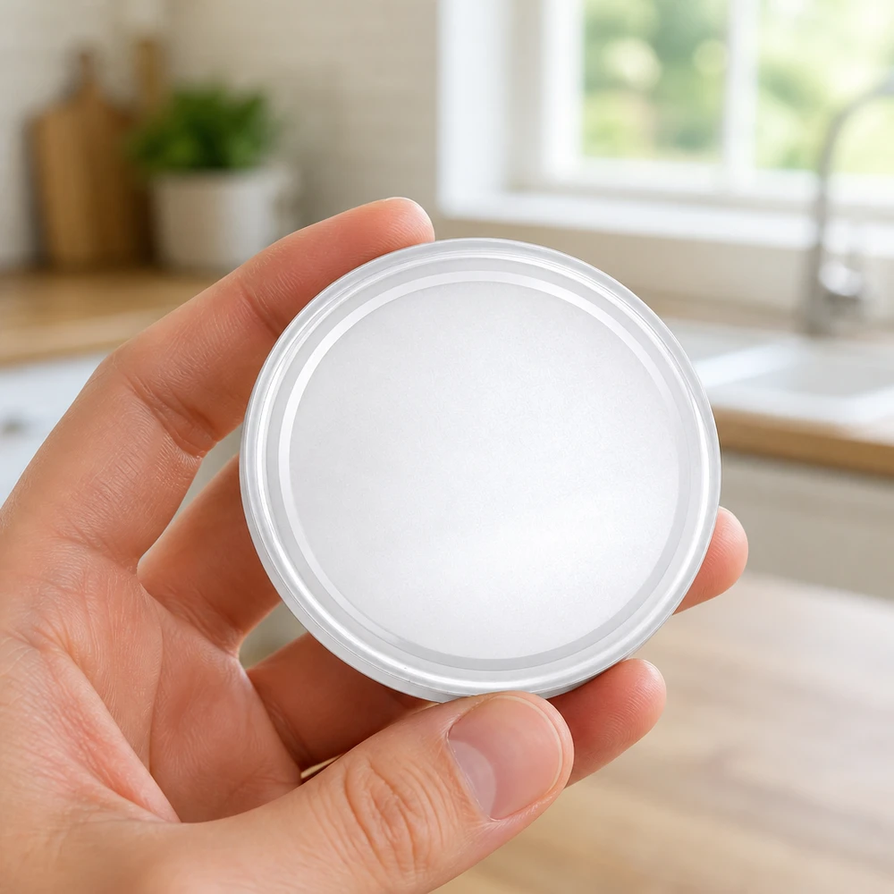 Couvercle de conserve blanc BasicSeal TO100 UniTwist de 100 mm, adapté au contact alimentaire et sûr