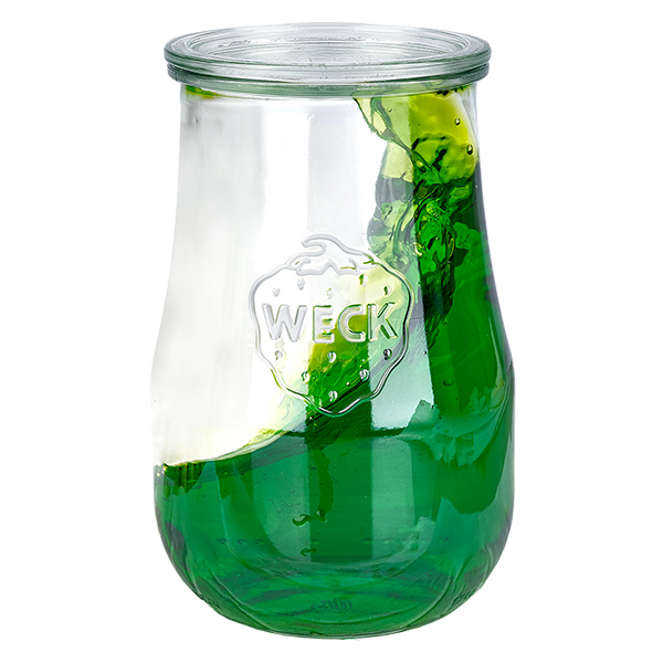 Lot de 12 bocaux Weck 1750ml tulipes avec 12 couvercles en verre