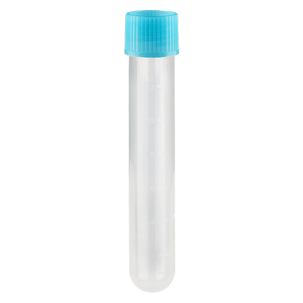 Tube à essai clair 13 ml, 16/100 + bouchon à vis Tube à essai clair 13 ml, 16/100 + bouchon à vis