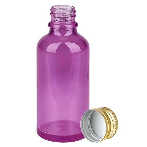 Flacon 50ml bouchon à visser 11mm alu-or standard PurpleLine. UT18/50