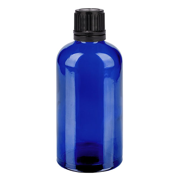 Flacon 100ml (globule) 8mm GR s. STD BlueL. UT18/100