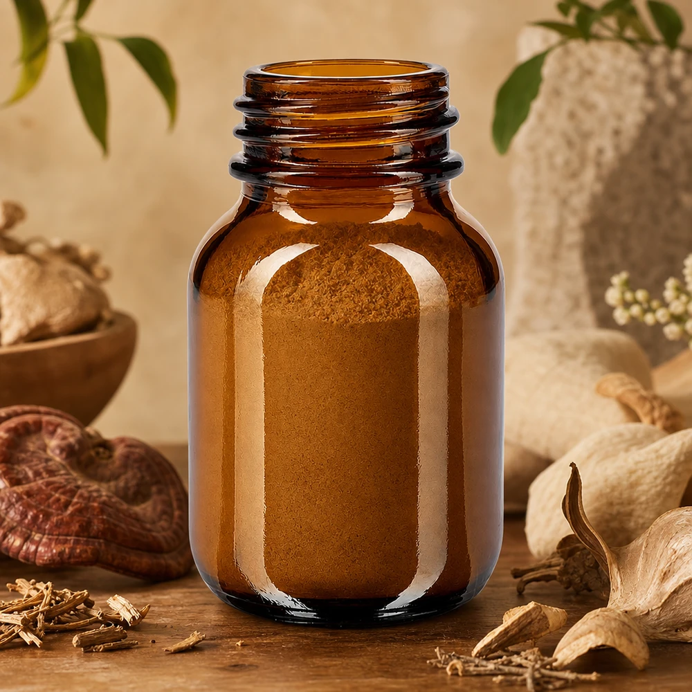 Bouteille en verre brun à col large de 50 ml avec grande ouverture pour faciliter le remplissage et la vidange