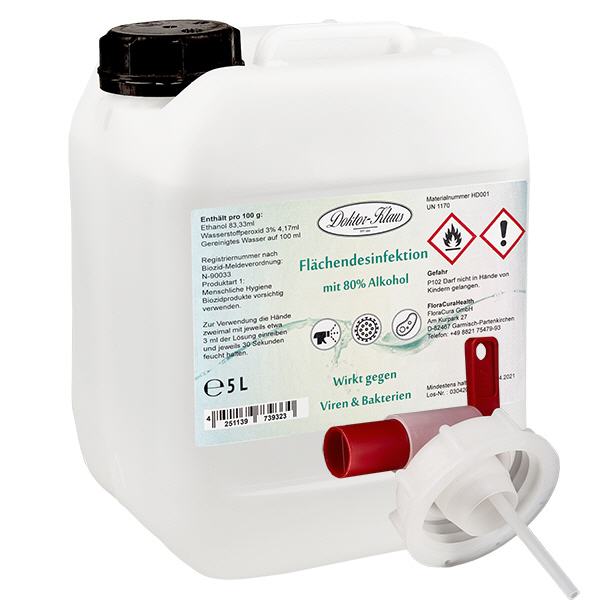 Recharge de désinfectant pour surfaces 5L Doktor-Klaus Recharge de désinfectant pour surfaces 5L Doktor-Klaus