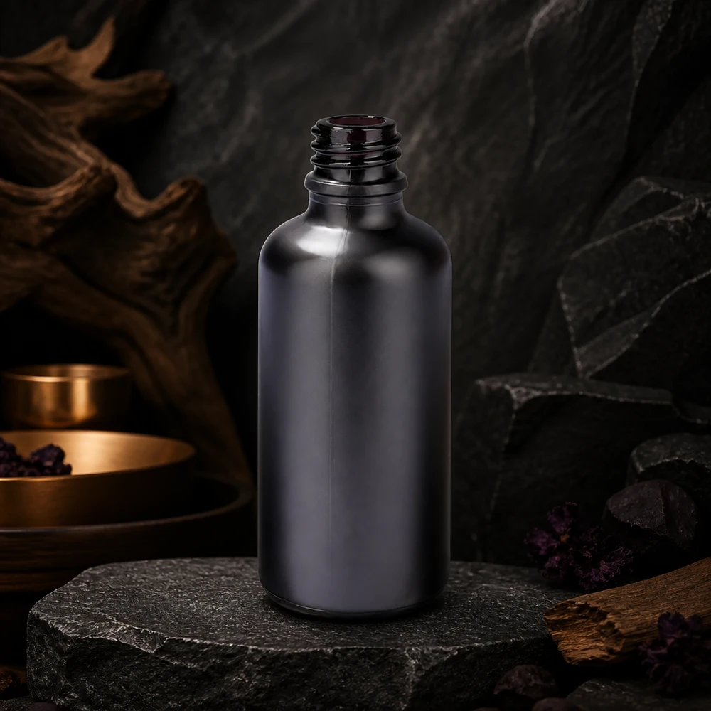 50ml flacon à pharmacie BlackLine UT18/50 UNiTWIST Flacon de 50 ml BlackLine UT18/50 UNiTWIST avec revêtement noir protégeant de la lumière
