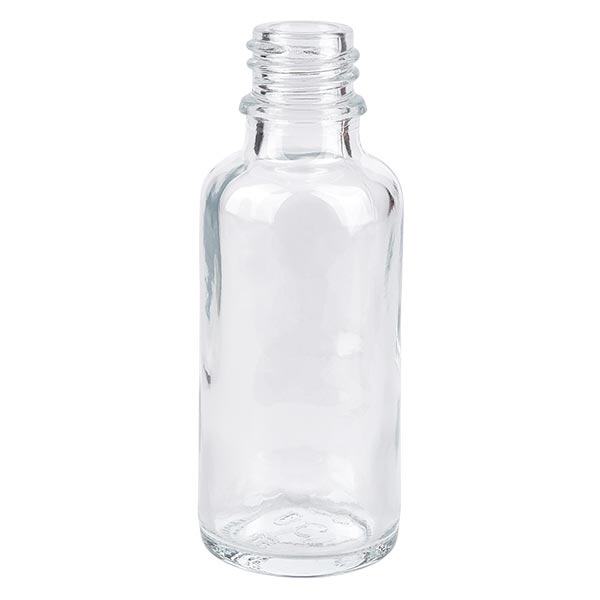 Flacon compte-gouttes 30 ml DIN18 - verre clair