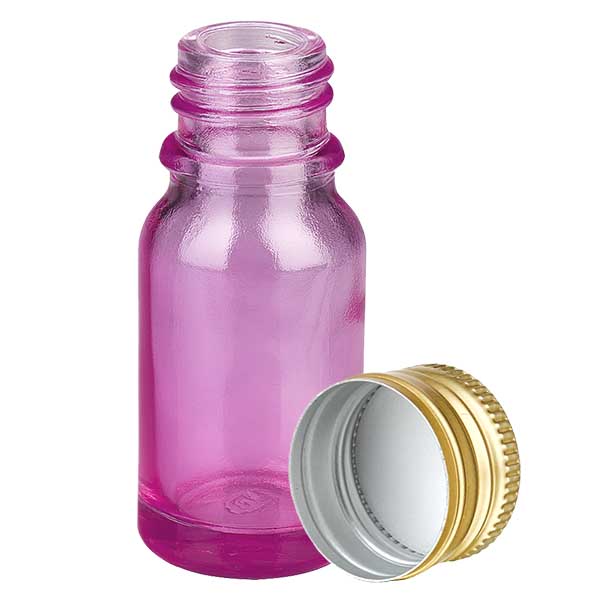Bouteille 10ml 11mm bouchon à vis alu-or standard PurpleLine. UT18/10