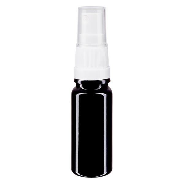 Flacon de pharmacie violet 10ml embout spray blanc