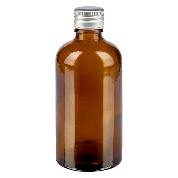 100ml Flas. 11mm SV alu-argent. STD BrownL. UT18/100