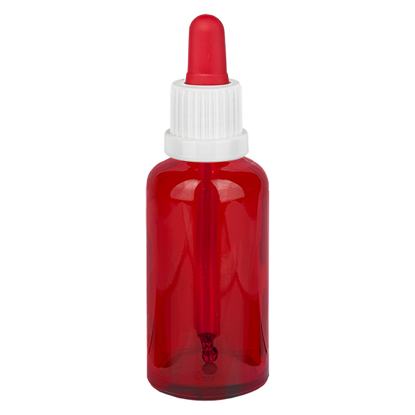 Flacon à pipette 50ml blanc/rouge OV RedLine UT18/50