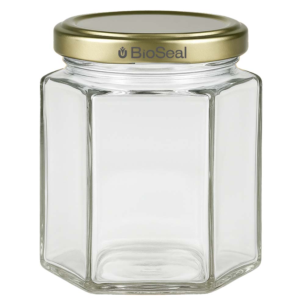 Pot à miel 250 g avec couvercle doré BioSeal UNiTWIST