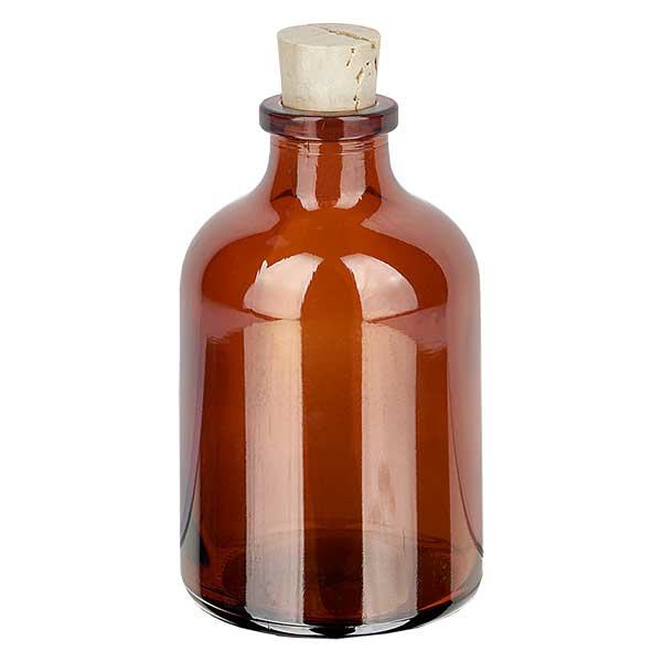 Flacon en verre ambré 50 ml avec bouchon de liège 11/14 mm Flacon en verre ambré 50 ml avec bouchon de liège 11/14 mm