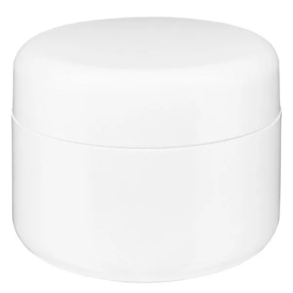 Pot de crème blanc "Softline" 50 ml + couvercle à vis et opercule Pot de crème blanc "Softline" 50 ml + couvercle à vis et opercule