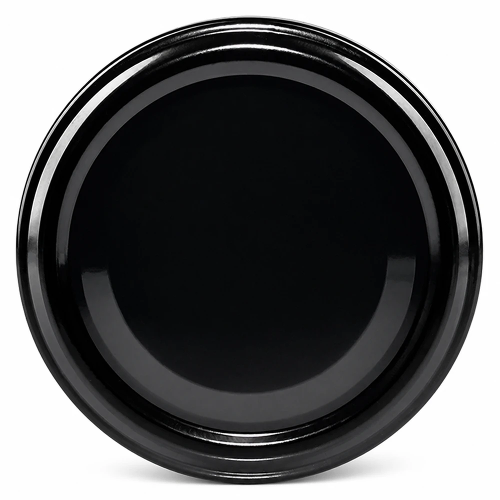 63mm Bouchon BioSeal noir (TO63) UNiTWIST Couvercle en verre UNiTWIST TO63 noir, résistant à la chaleur, revêtement BioSeal sans BPA