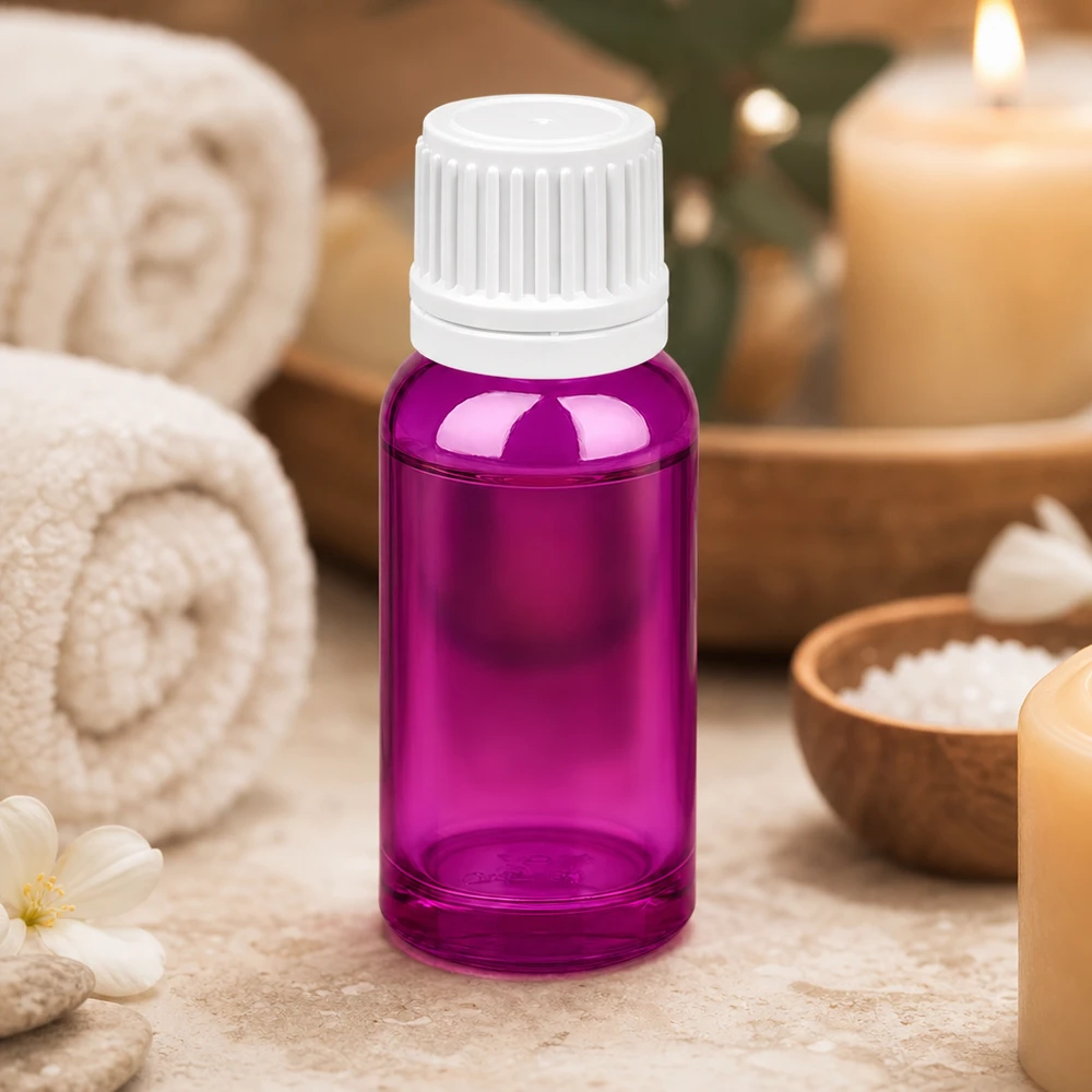 Flacon 20ml bouchon à vis 11mm blanc Originalité Bouchon à vis PurpleLine UT18/20 Bouteille en verre de qualité pharmaceutique de 20 ml série SV en violet pour un stockage stérile et une conservation sûre