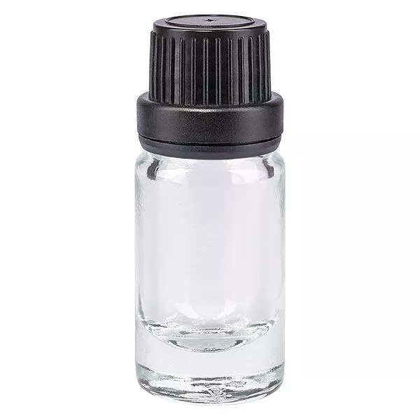 Flacon de pharmacie transparent 5ml bouchon à vis noir étanche bouchon original Flacon de pharmacie transparent 5ml bouchon à vis noir étanche bouchon original