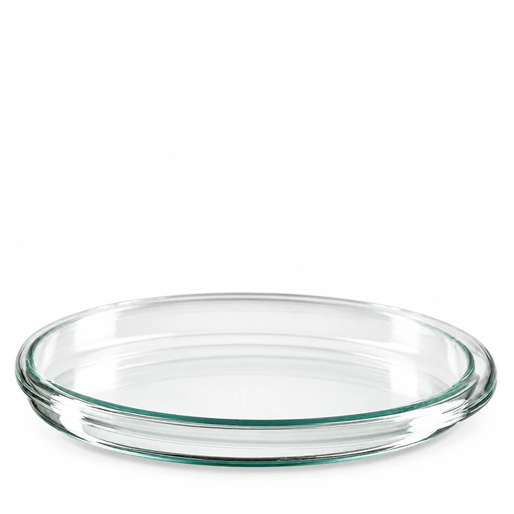 Boîte de Pétri de laboratoire transparente en verre borosilicaté, 100 x 10 mm, légère
