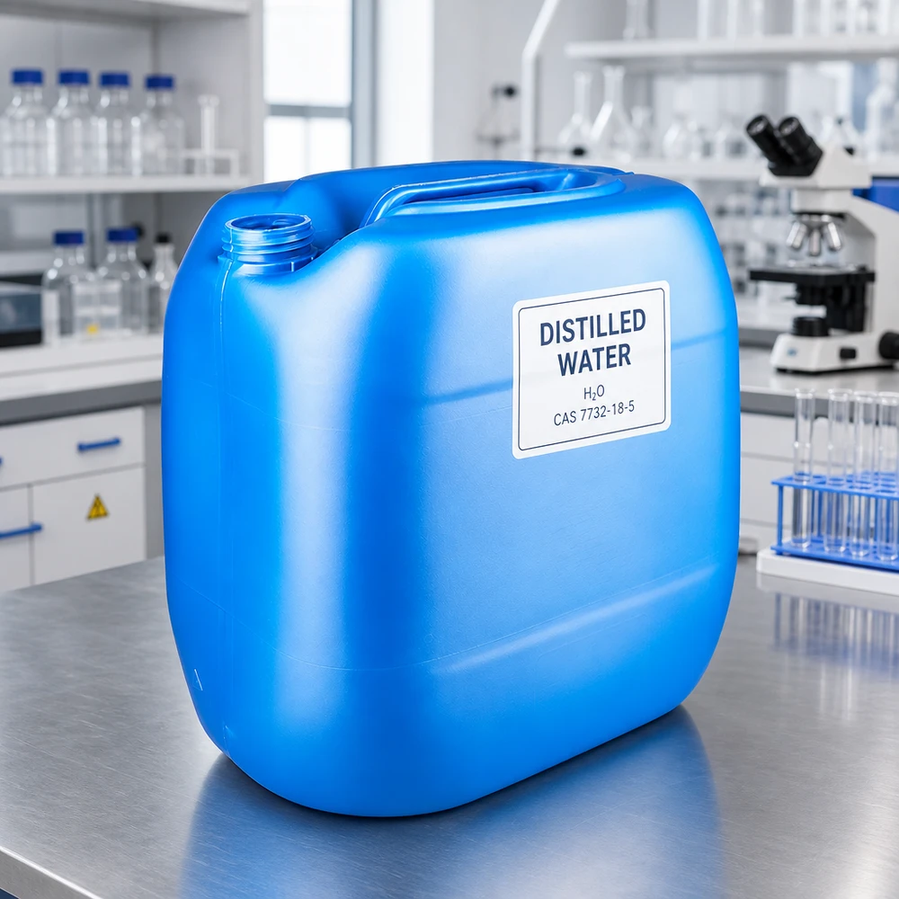 Grand bidon bleu de 30 litres sans bouchon, de conception robuste et à large goulot