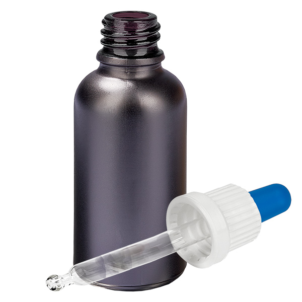 Bouteille pipette 30ml blanc/bleu OV BlackLine UT18/30 Bouteille pipette 30ml blanc/bleu OV BlackLine UT18/30