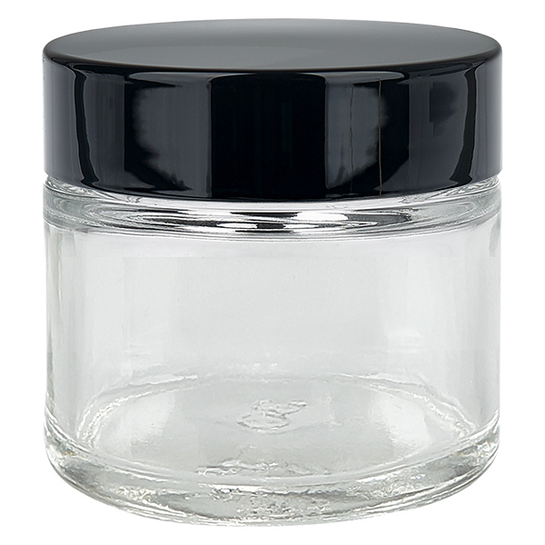Pot en verre 60ml transparent avec couvercle à insérer UNiTWIST