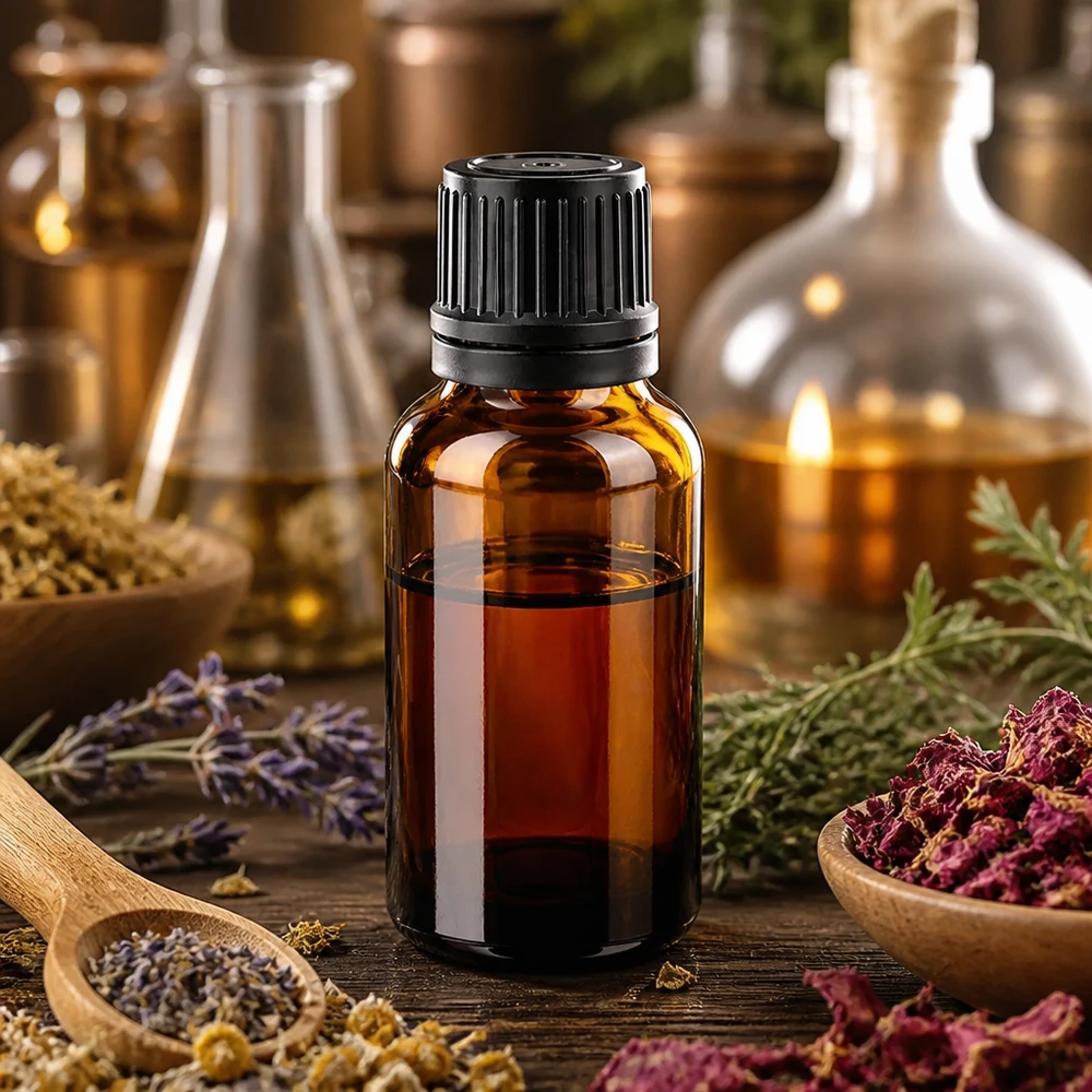 Flacon 20ml 11mm SV noir OV BrownLine UT18/20 Flacon de pharmacie de 20 ml avec filetage UT18/20 - idéal pour les extraits d'herbes et les remèdes
