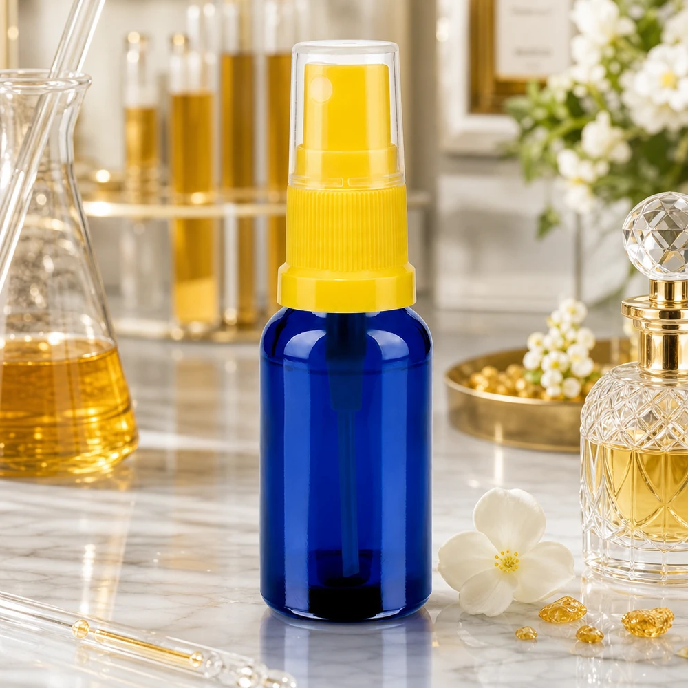 Vaporisateur 20ml jaune/tr. STD BlueLine UT18/20 Vaporisateur 20ml à fine brume pour DIY cosmétique BlueLine UT18/20