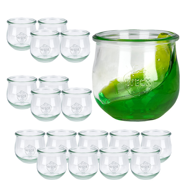 Lot de 18 pots Weck 370ml verre tulipe Lot de 18 pots Weck 370ml verre tulipe