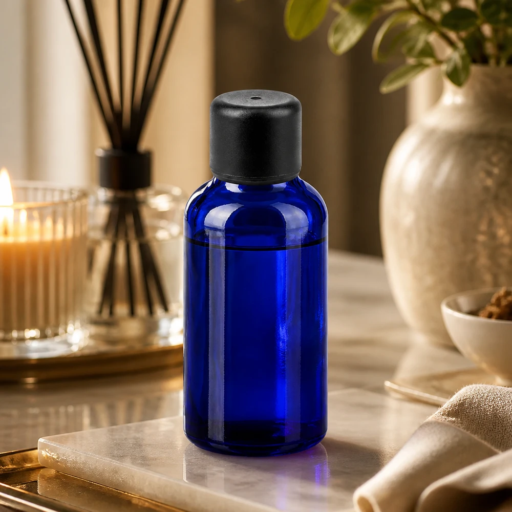 Flacon de 30ml 6mm SV noir STD BlueLine UT18/30 Bouteille BlueLine de 30 ml de haute qualité en verre teinté pour les substances sensibles à la lumière