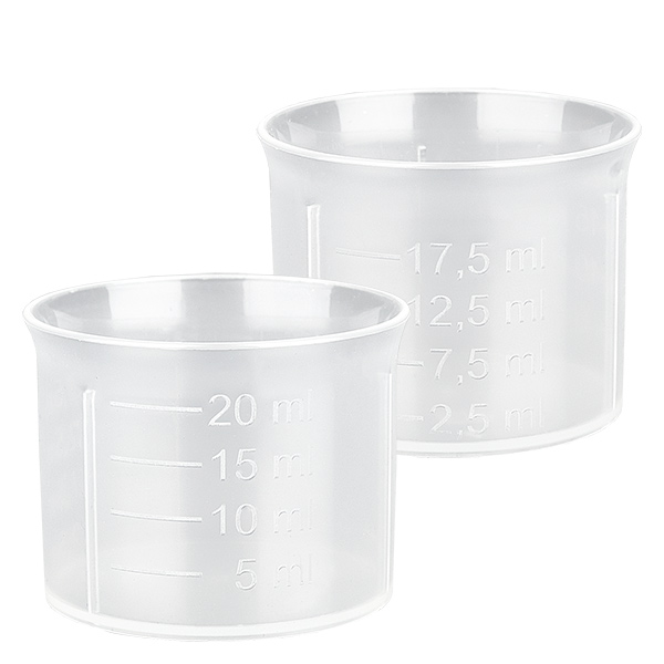 Gobelet doseur 20ml transparent avec graduation ApoGlas