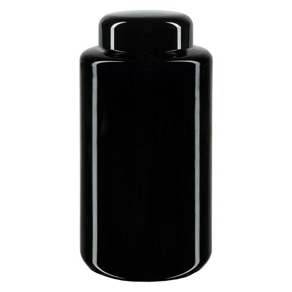 Boîte à col large verre violet 300ml, avec couvercle noir