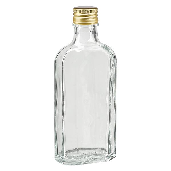 125 ml Meplat clair avec bouchon alu or PP22