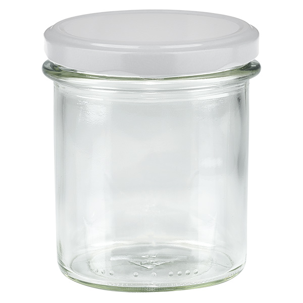 350ml Verre conique avec couvercle BasicSeal blanc UNiTWIST