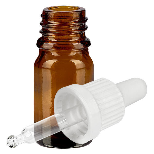 Flacon à pipette 5ml blanc OV BrownLine UT18/5