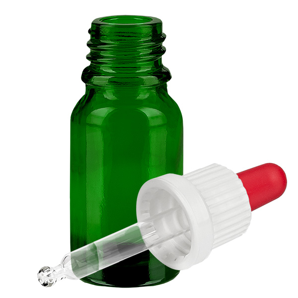 Flacon à pipette 10ml blanc/rouge OV GreenL. UT18/10