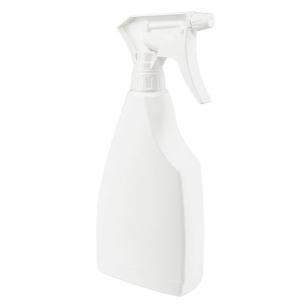 Pulvérisateur aplati en PP, 500 ml + gâchette