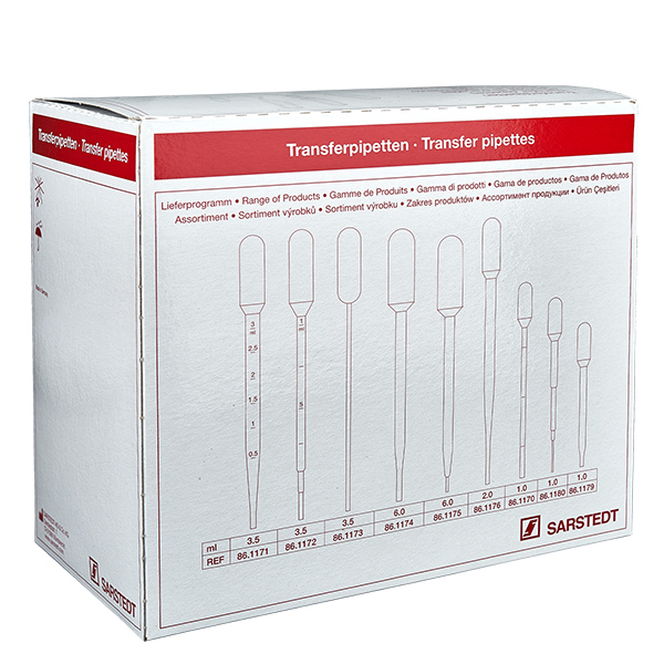 Pipette de transfert, volume nominal : 6 ml, (Lxl) : 152 x 15 mm, Mate