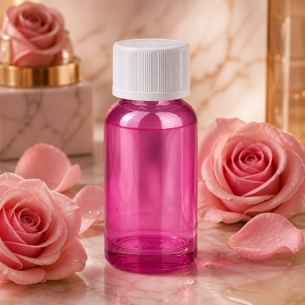 Flacon compte-gouttes 20ml 1.2mm blanc standard sécurité enfant PurpleLine.UT18/20 Flacon compte-gouttes maniable 20ml violet transparent parfait pour les cosmétiques DIY et les produits naturels