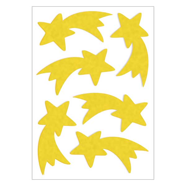 Stickers en feutre &quot;Étoile filante&quot; (6 stickers)