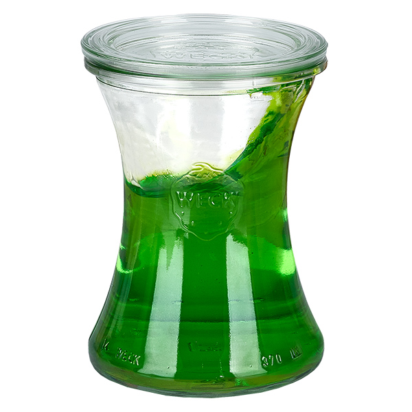 Set de 24 bocaux Weck 370ml verre d'épicerie fine avec 24 couvercles en verre Set de 24 bocaux Weck 370ml verre d'épicerie fine avec 24 couvercles en verre