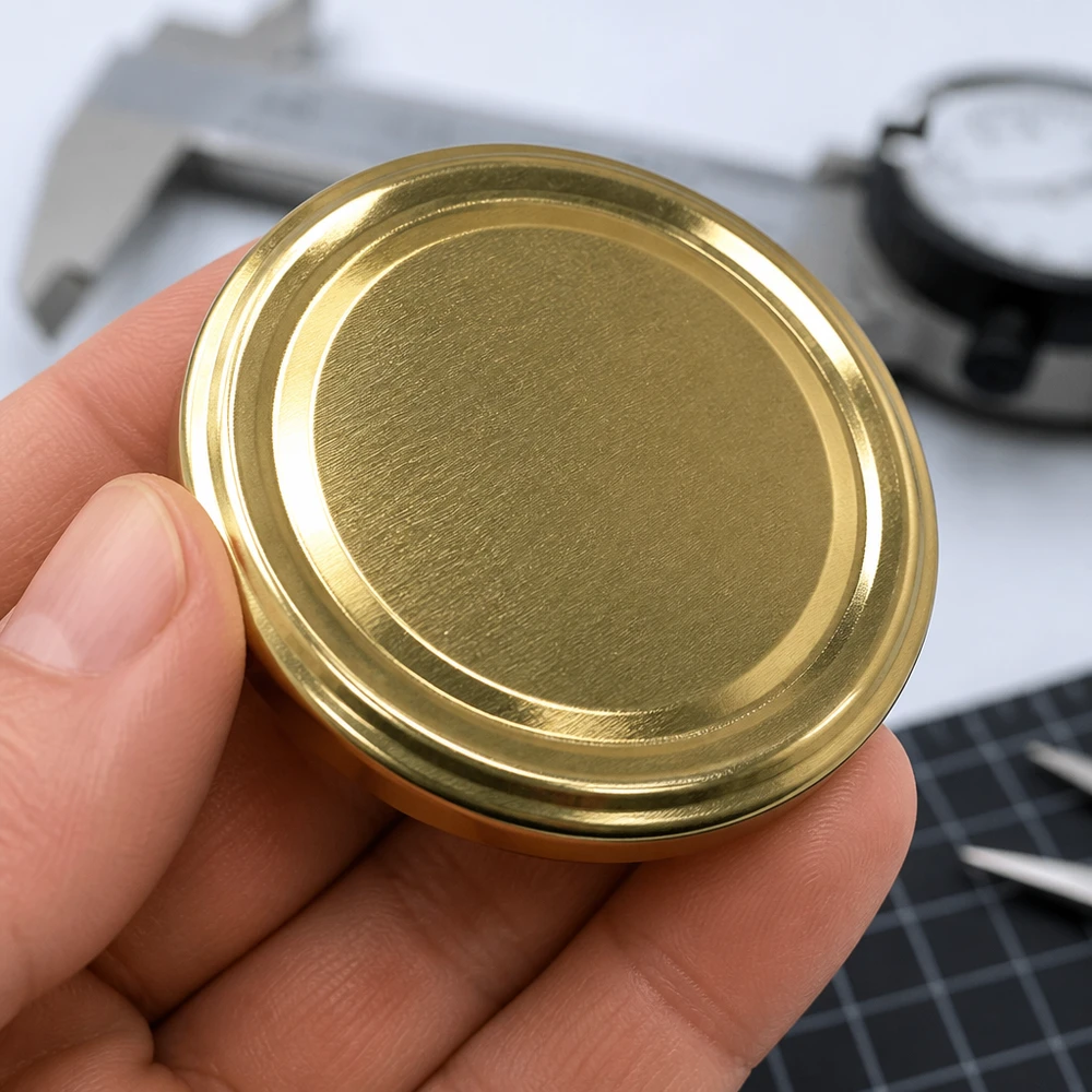 UNiTWIST TO58 doré, BioSeal, sans BPA, unitemp Surface structurée UNiTWIST TO58, métal brossé doré, BPA-NI, couvercle de conserve unitemp, vue détaillée