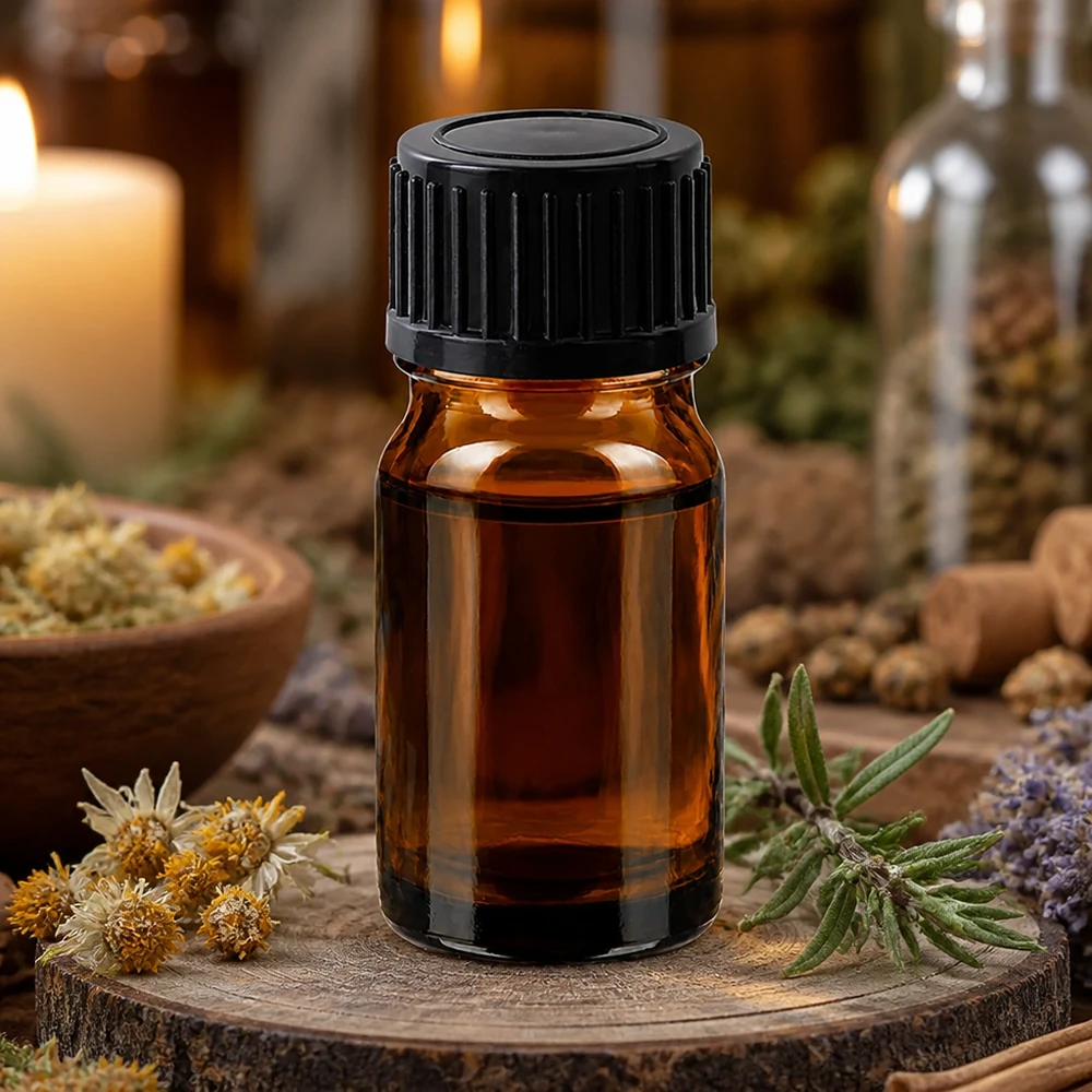 Flacon 5ml 11mm SV noir STD BrownLine UT18/5 Flacon en verre brun de 5 ml de haute qualité avec bouchon noir pour un dosage précis des essences