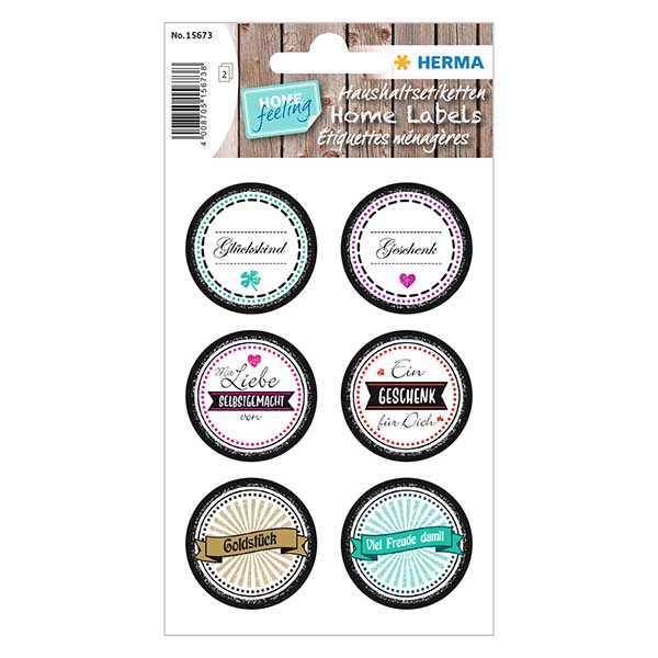 Sticker « Pièce d'or » (12 autocollants avec paillettes) ø34mm | 2 feuilles = 12 autocollants en papier.