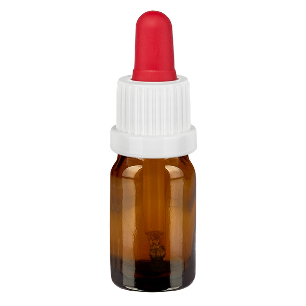 Flacon à pipette 5ml blanc/rouge OV BrownLine UT18/5