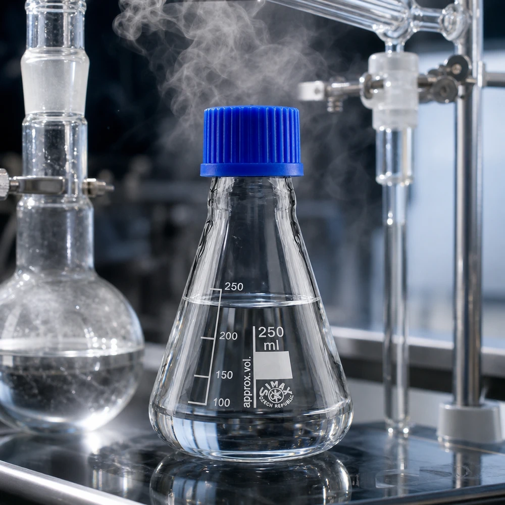 Erlenmeyer 250 ml col étroit, verre borosilicate avec filetage et bouchon Fiole jaugée scientifique 250ml en verre transparent pour des analyses chimiques précises