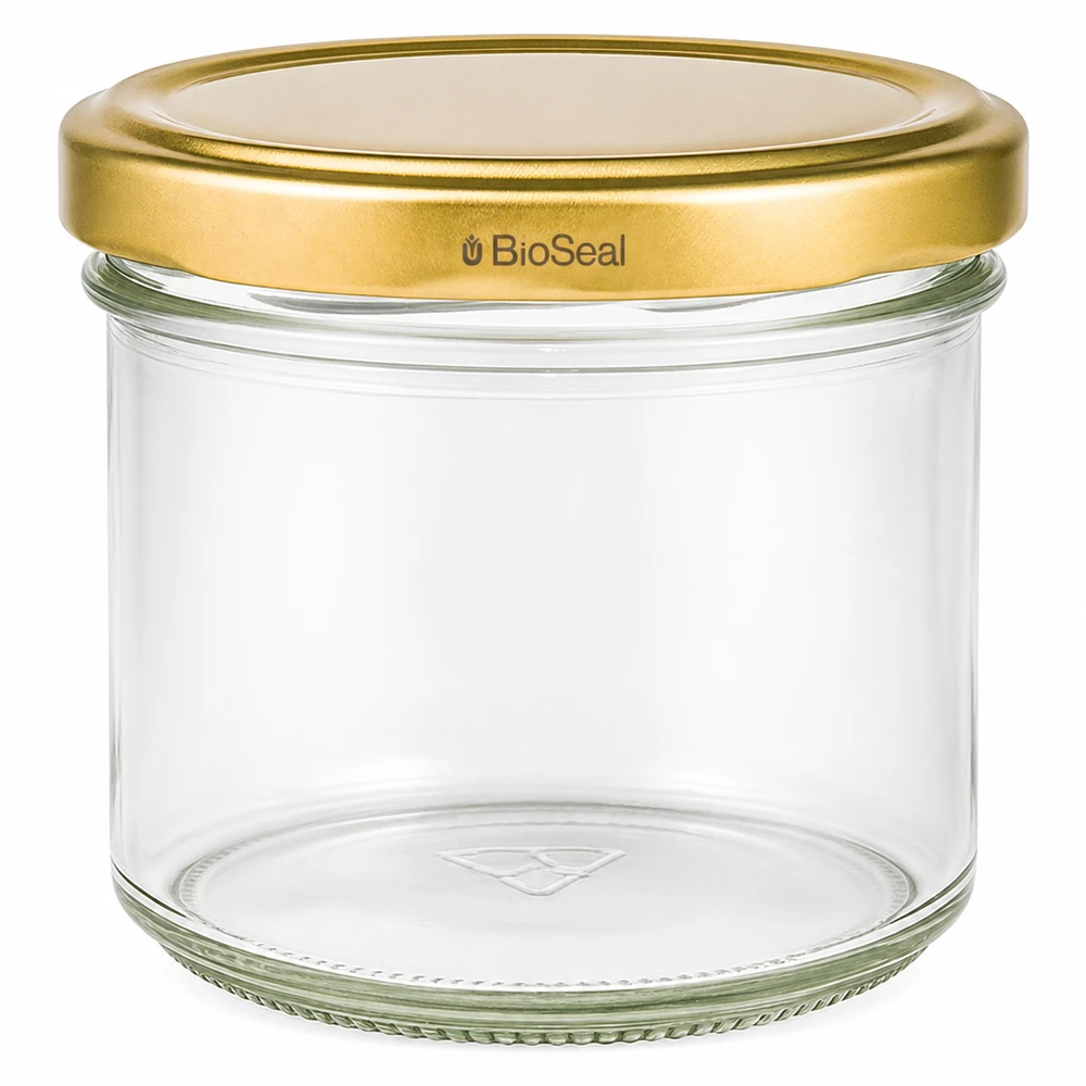 125ml Verre conique avec couvercle BioSeal or UNiTWIST UNiTWIST Pot renversé 125ml avec couvercle TO66 BioSeal doré - pot de confiture et de conserve