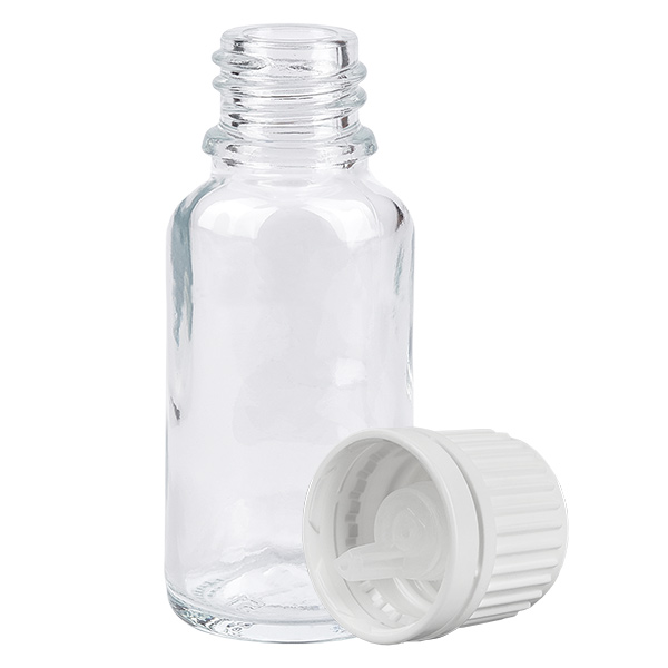 Flacon compte-goutte 20ml 0.7mm blanc OV ClearLine UT18/20 Flacon compte-goutte 20ml 0.7mm blanc OV ClearLine UT18/20
