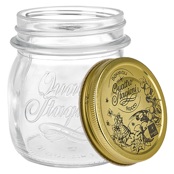 Verre rond 250ml « Quattro Stagioni » avec couvercle